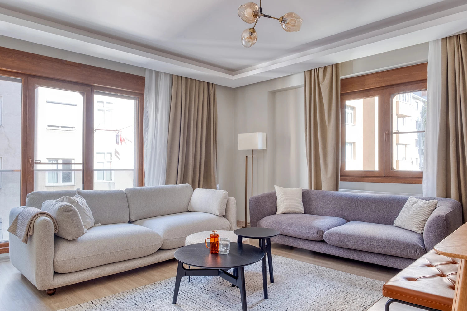 Flam Lounge Sofa Natural Texture Ecru